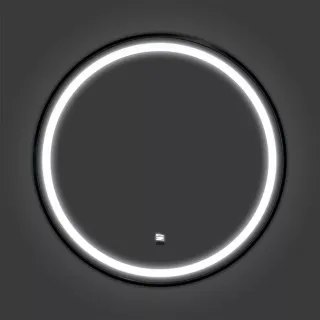 Зеркало Comforty  в черной алюминиевой раме Comforty Лея-75 LED-подсветка, бесконтактный сенсор, антизапотевание